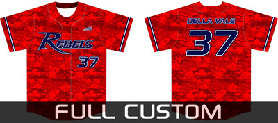 Kent Rebels Baseball Custom Jersey Black Design #2
