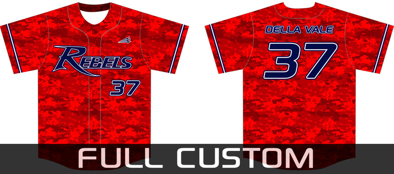 Kent Rebels Baseball Custom Jersey Black Design #2