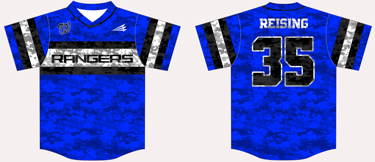 Wylie Rangers Custom Baseball Jersey - Design 1
