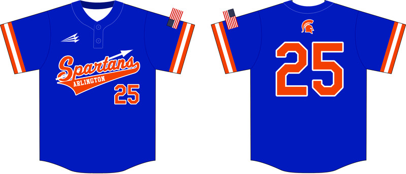 Arlington Spartans Custom Hexaflex Baseball Jersey #J2C