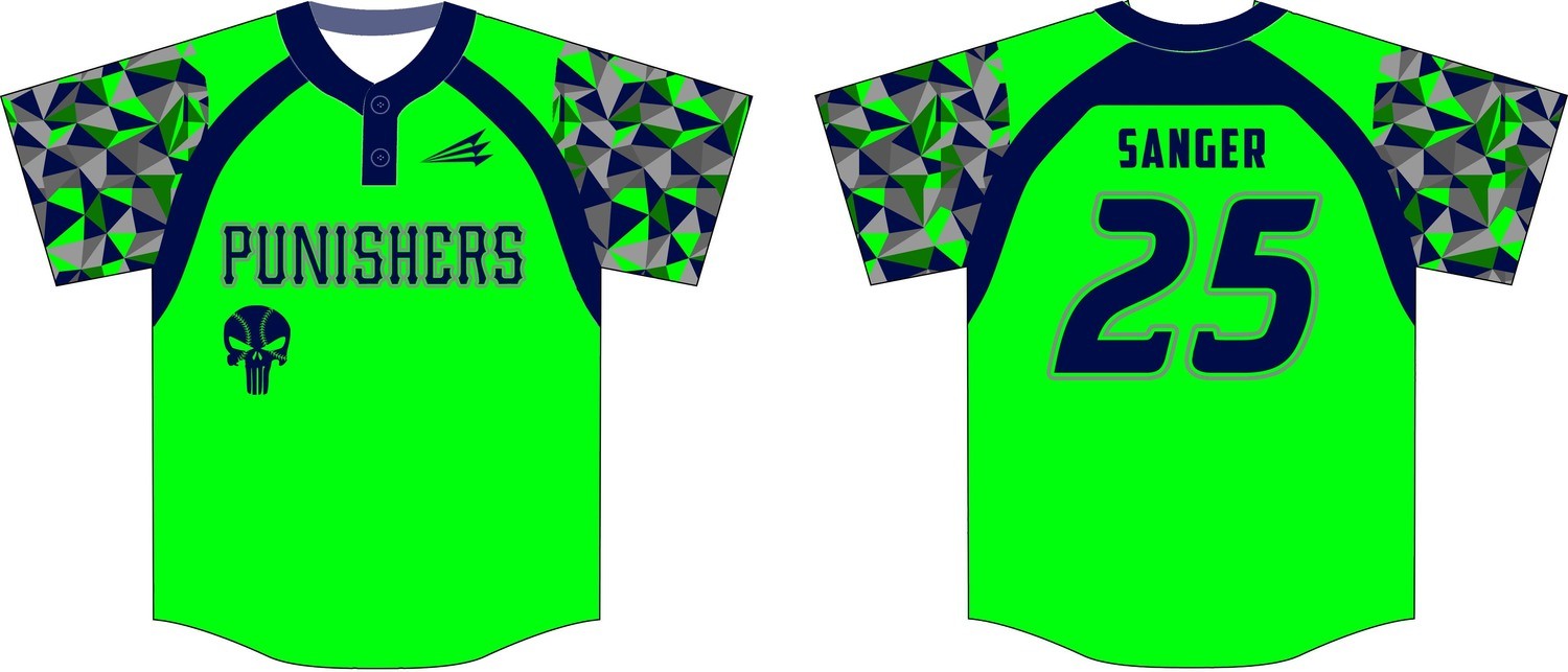 Polk Punishers Custom Baseball Jersey Design #5B
