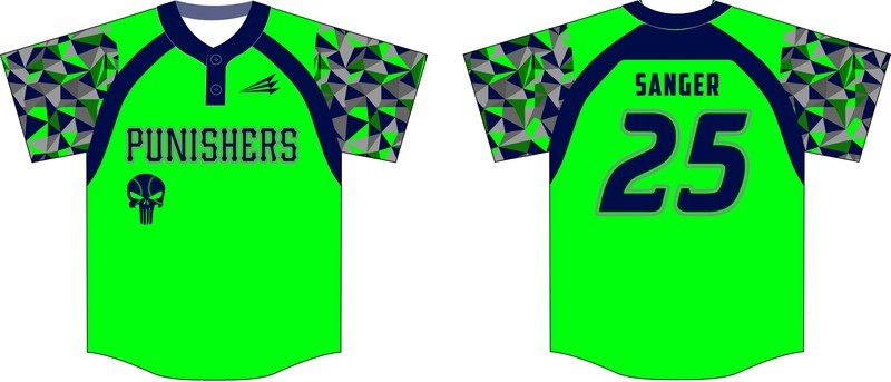 Polk Punishers Custom Baseball Jersey Design #5B