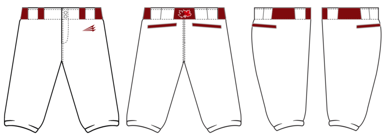 CANUK Warriors Stacheman Elite Vintage Baseball Pants #BP2