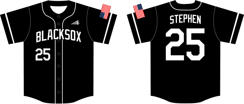 Tennessee Blacksox Custom Baseball Jersey Design #3