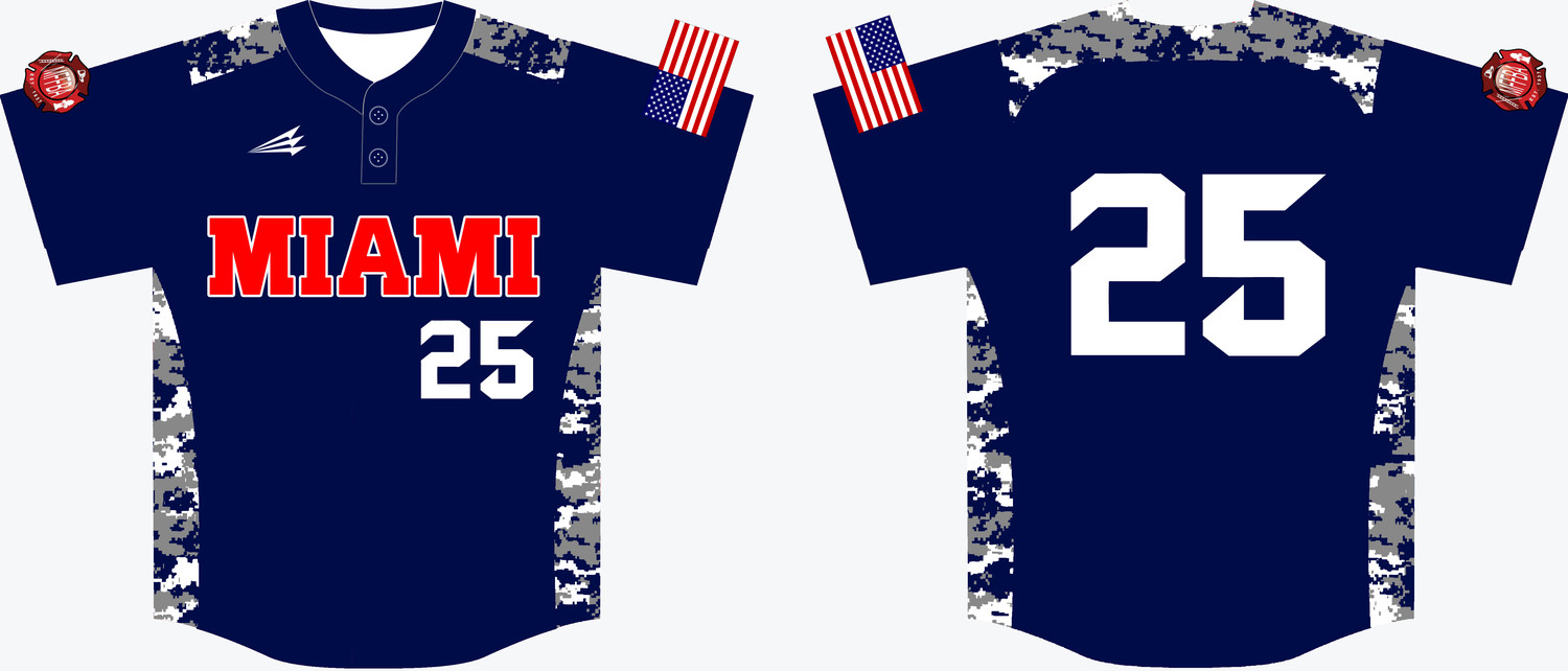 Miami Fire Softball Custom HexaFlex Baseball Jersey #2C