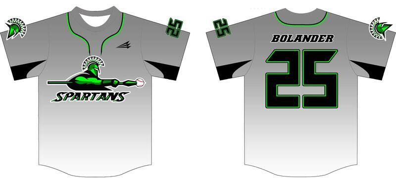 Spartans (Bolander) Custom Baseball  Jersey Design #1B