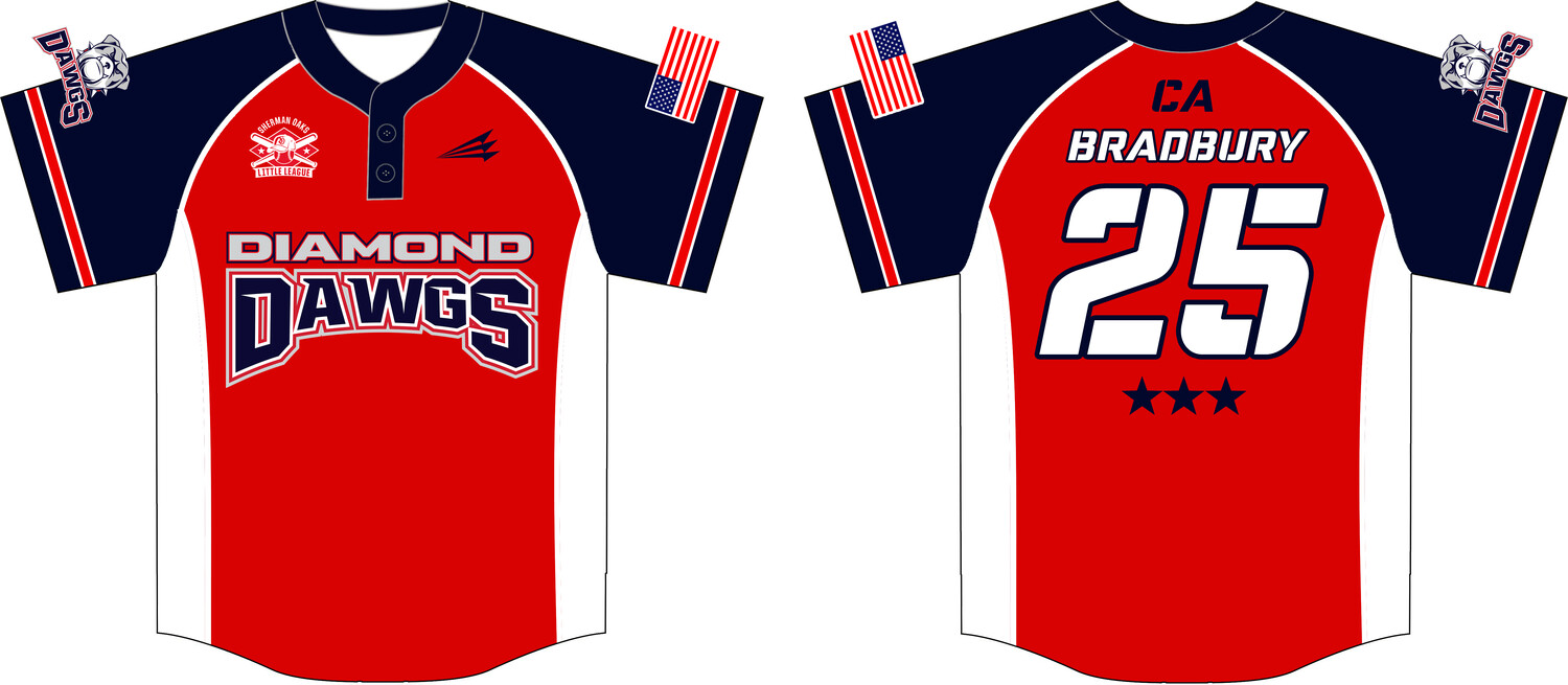 Sherman Oaks Diamond Dawgs Custom Pro Premier Baseball Jersey #J3B