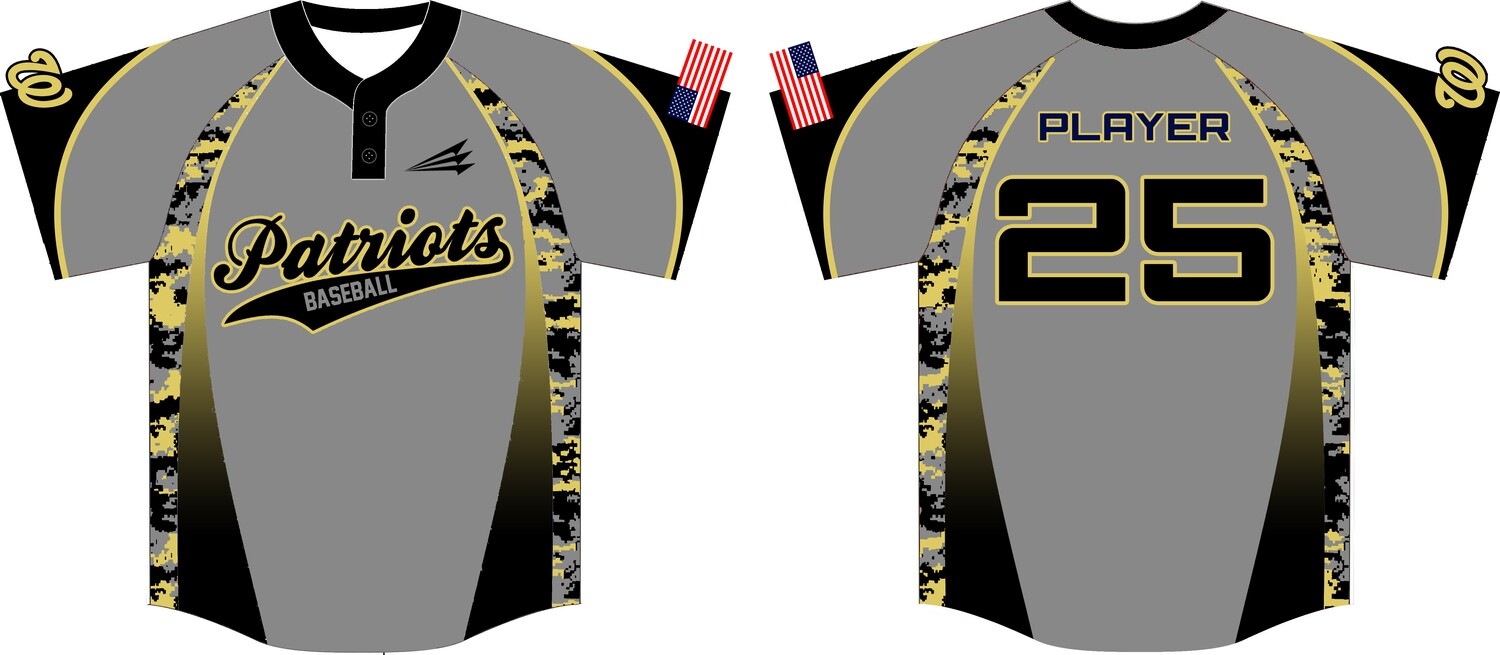 Woodland Patriots Custom Baseball Jersey 1B