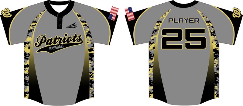 Woodland Patriots Custom Baseball Jersey 1B