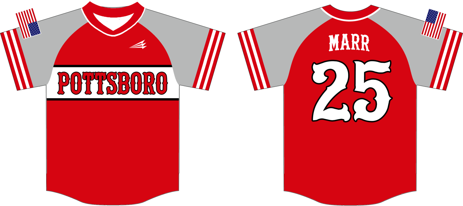 Pottsboro Cardinals Custom HexaFlex Baseball Jersey #J5b