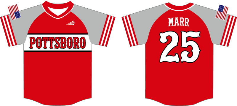 Pottsboro Cardinals Custom HexaFlex Baseball Jersey #J5b