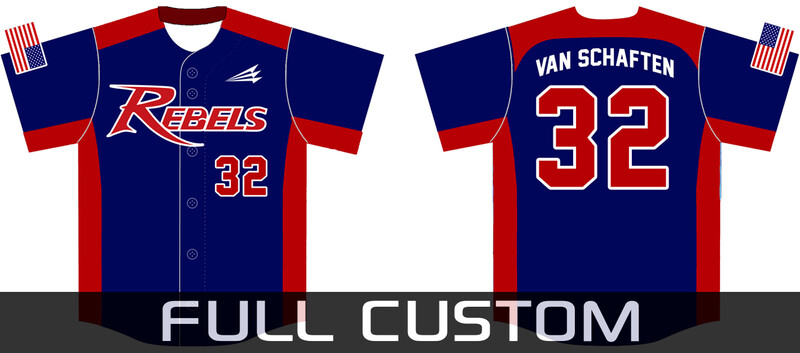 Kent Rebels Baseball Custom Jersey Black Design #1