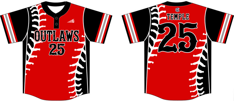 Brown County Outlaws Custom NanoDri Baseball Jersey #J2B