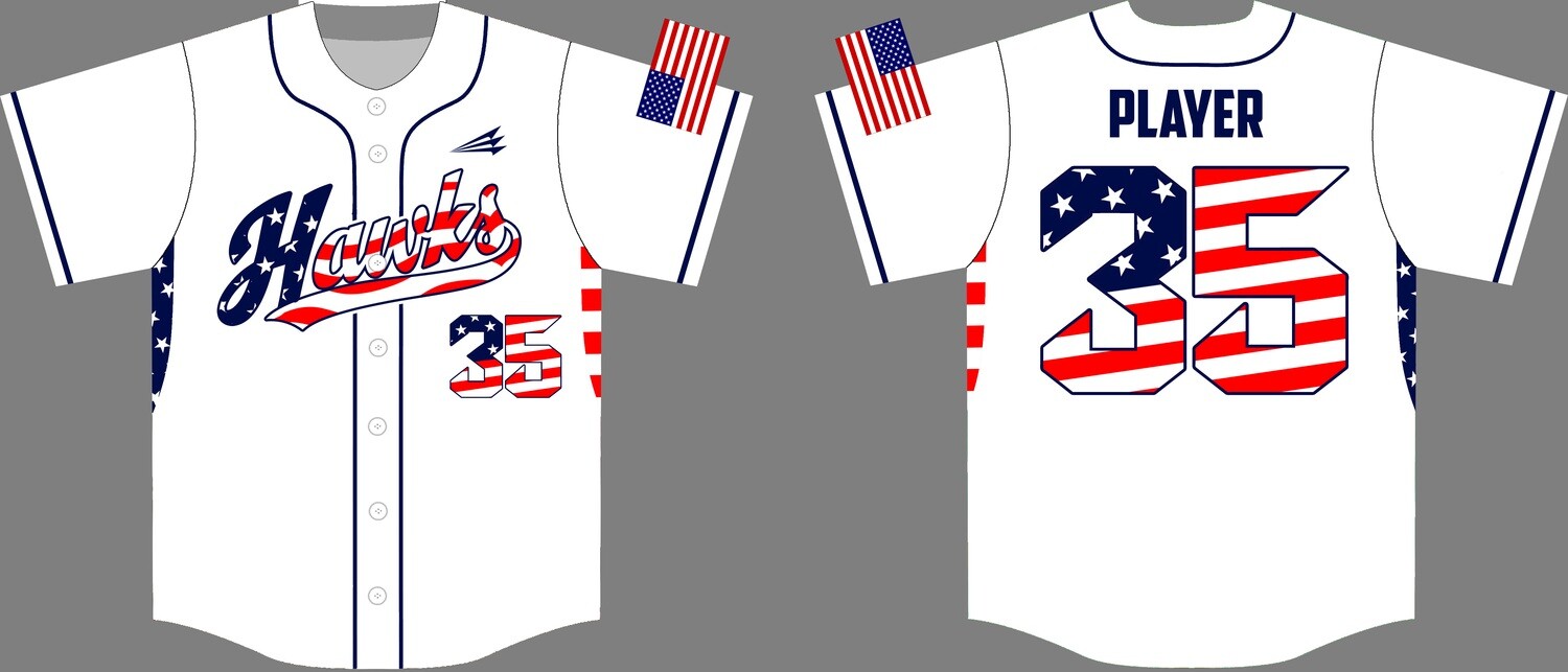 SJ Hawks Custom Baseball Jersey #3