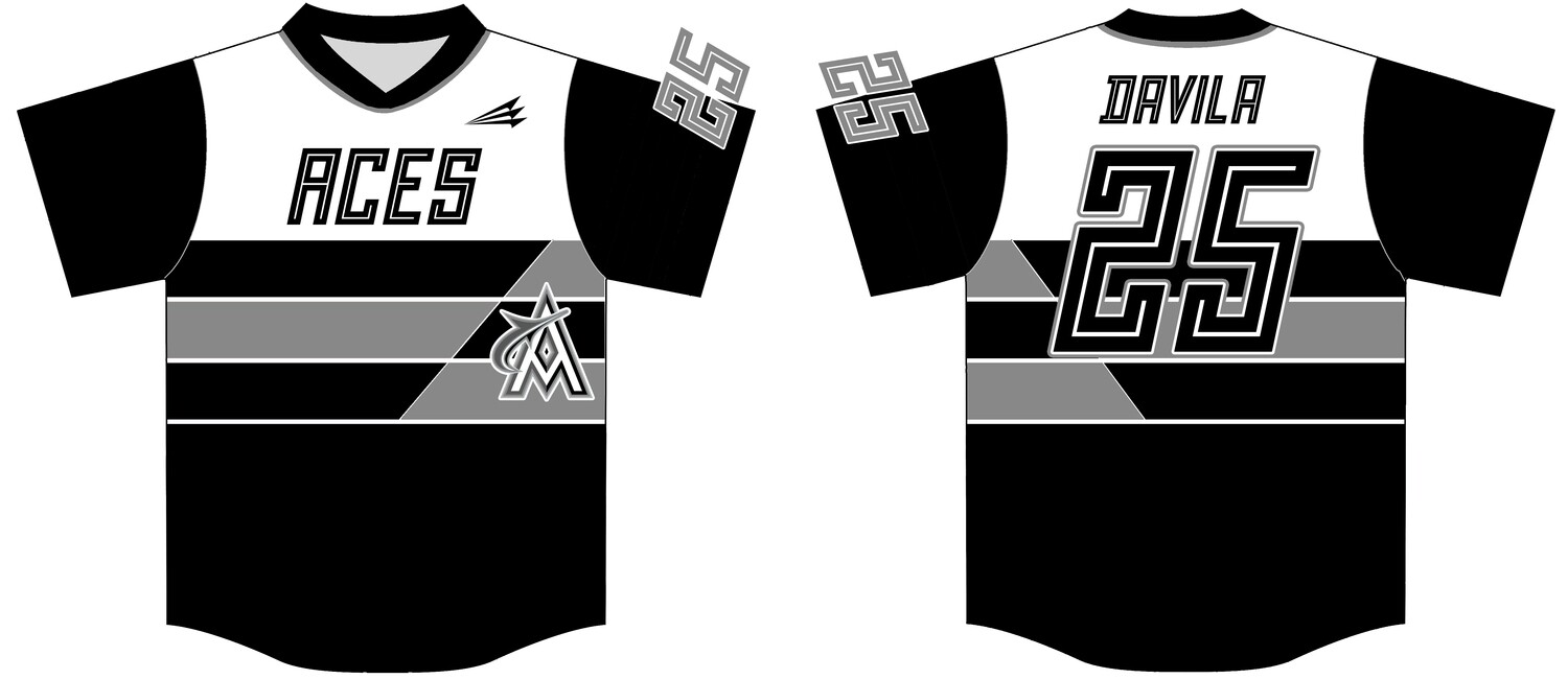Midland Aces Baseball Custom Jersey Design #4A