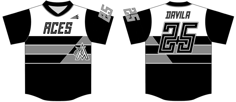 Midland Aces Baseball Custom Jersey Design #4A
