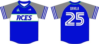 Midland Aces Baseball Custom Jersey Design #5B