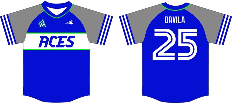 Midland Aces Baseball Custom Jersey Design #5B