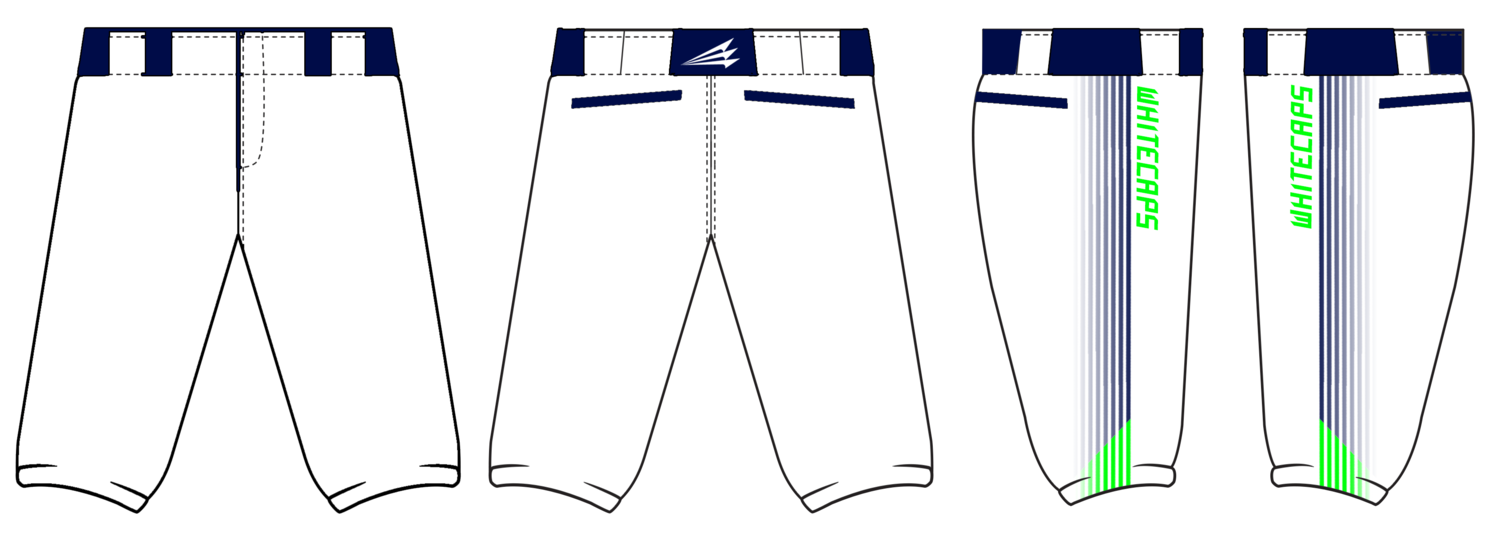 Whitecaps (Lofgren) Custom Baseball Pants Design #1C