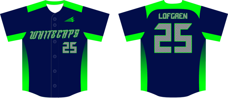 Whitecaps (Lofgren) Custom Baseball Jersey Design #3D