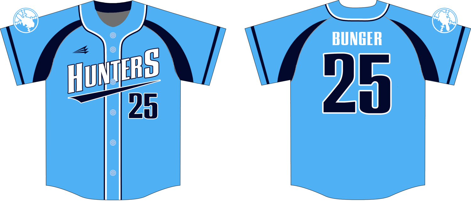 Burlington Hunters Custom NanoDri Baseball Jersey Design #3D