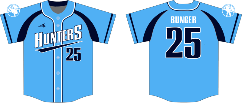 Burlington Hunters Custom NanoDri Baseball Jersey Design #3D