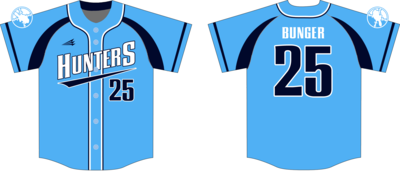 Burlington Hunters Custom NanoDri Baseball Jersey Design #3D
