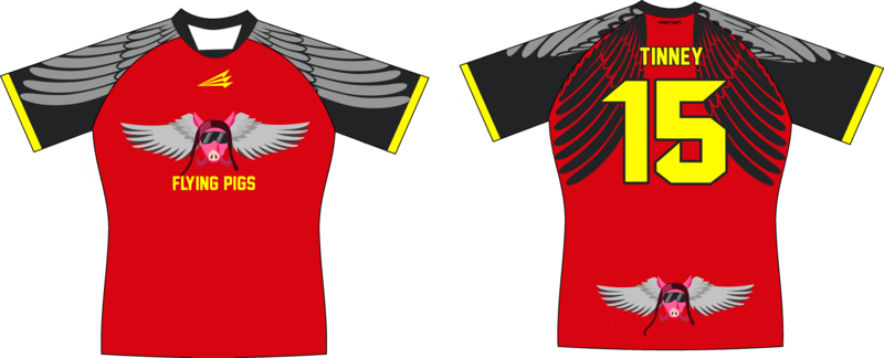 Flying Pigs Custom Classic Rugby Jersey #J2b