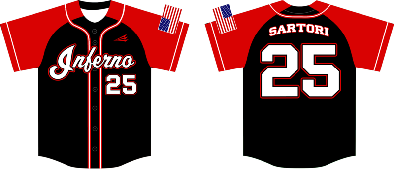 CT Inferno Custom NanoDri Baseball Jersey Design #J2