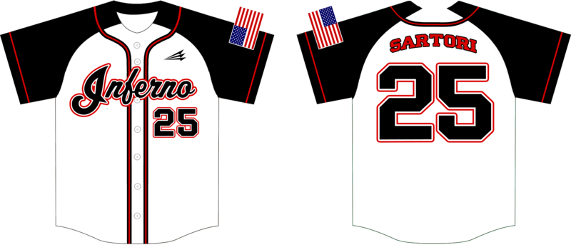 CT Inferno Custom NanoDri Baseball Jersey Design #J1