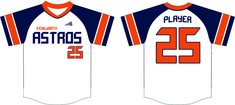 Kenilworth Astros Custom HexaFlex Baseball Jersey #J2