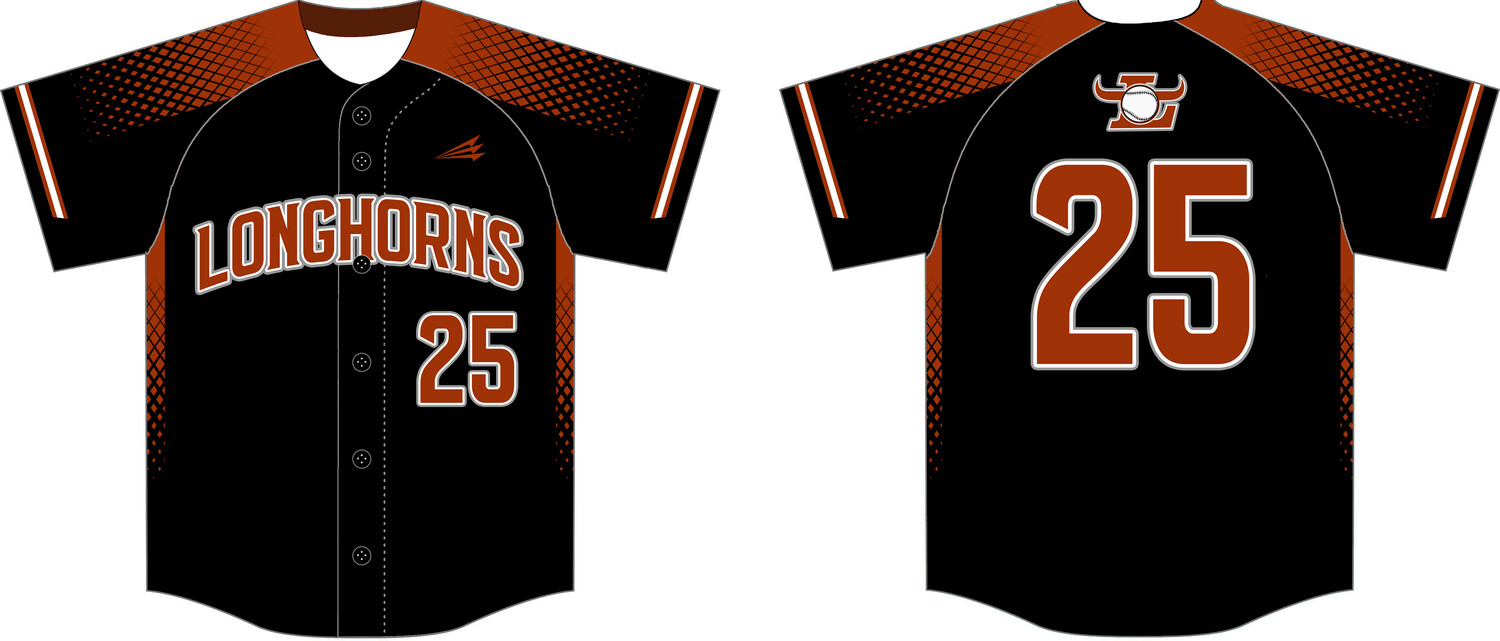 Longhorns (Esparza) Custom Hexaflex Baseball Jersey #J2B