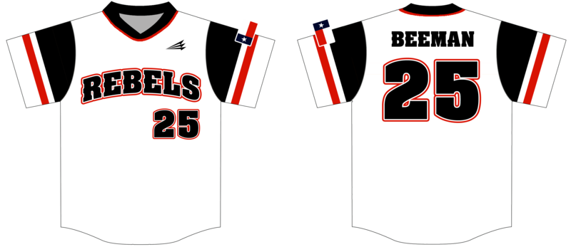 Rebels Baseball (Beeman) Custom Hexaflex Baseball Jersey #J6B