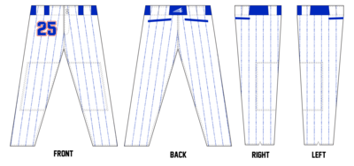 Austin United Tigers Custom Stacheman Elite Long Baseball Pants #BP6c