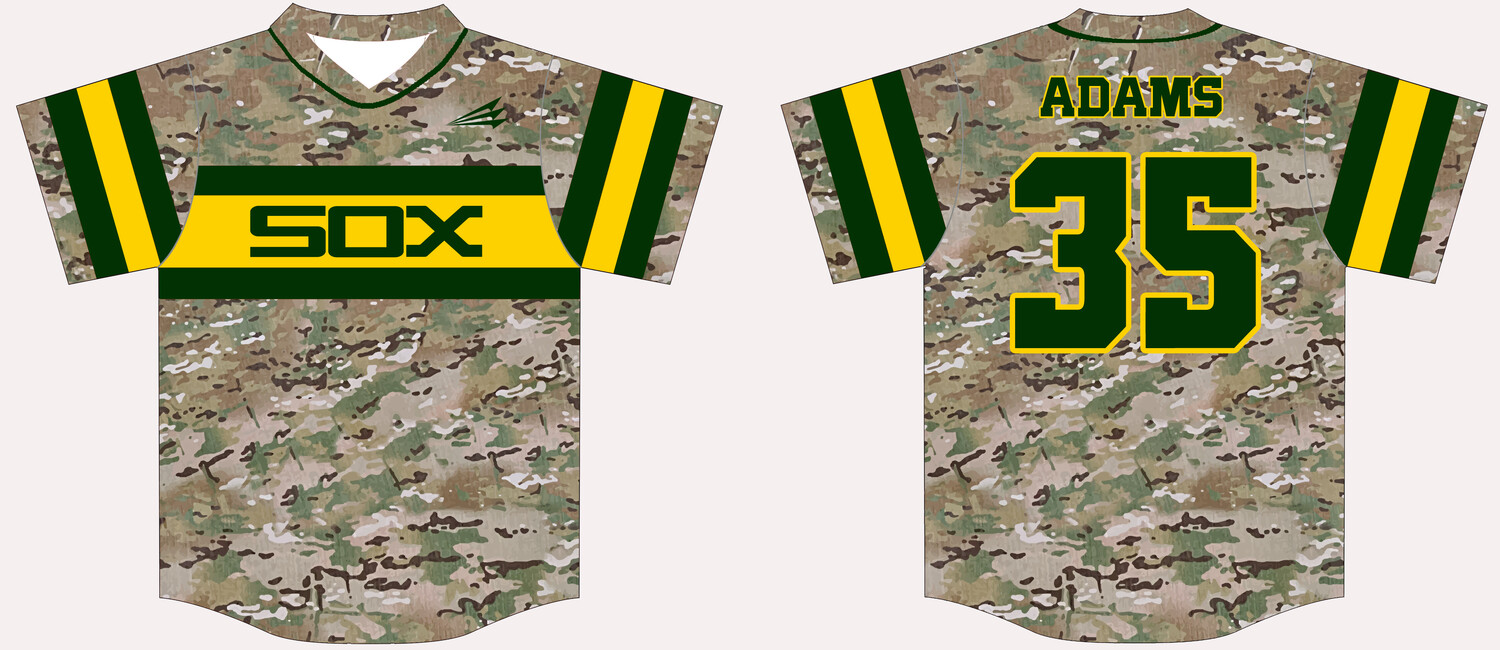 Gold Sox Custom Hexaflex Baseball Game Jersey #J3D