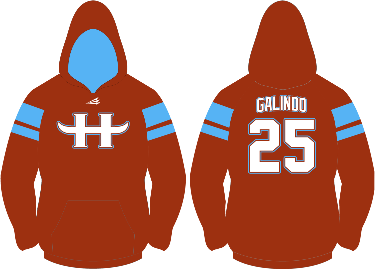 Austin Horns Custom Baseball Vulcan Hoodie #VH2