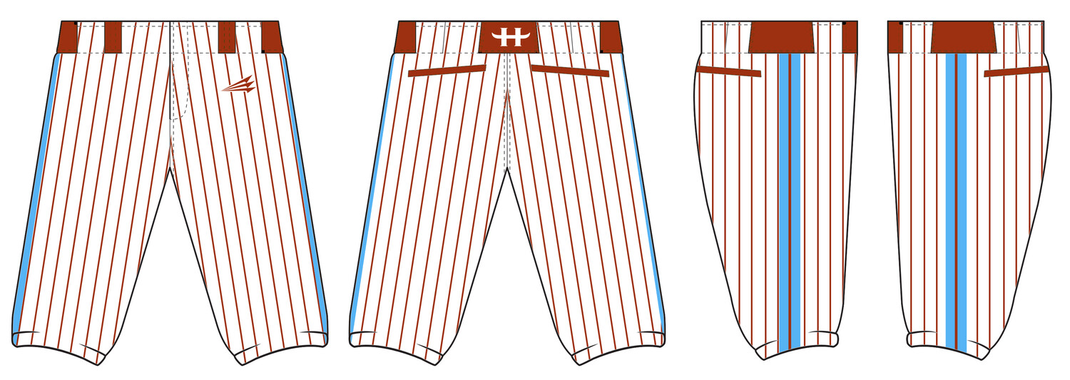 Austin Horns Custom Stacheman Elite Knicker Baseball Pants#BP3B
