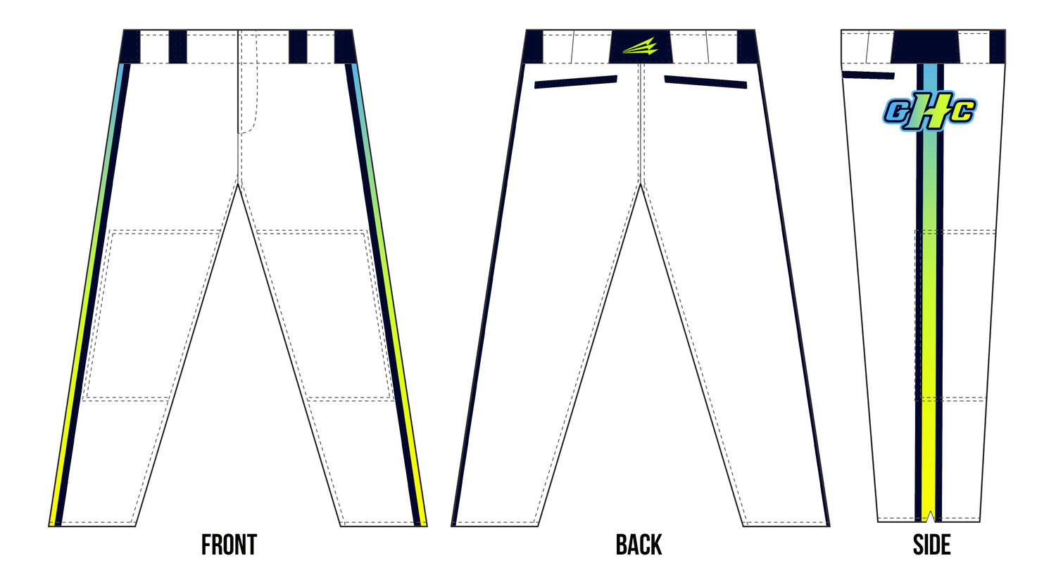 Gulf Coast Hurricanes Stacheman Elite Custom Long Baseball Pants #BP2B