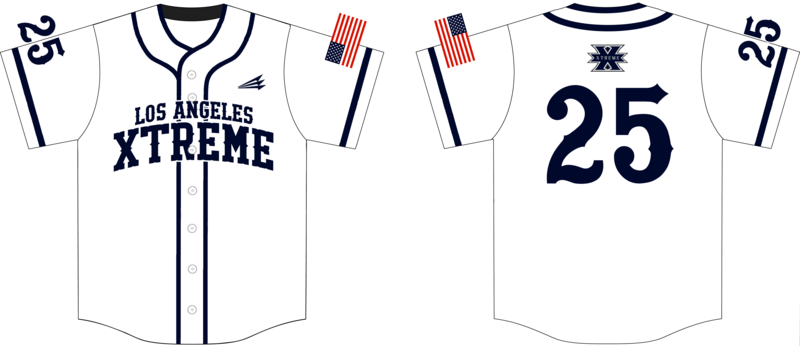 Los Angeles Xtreme Custom Hexaflex Baseball Jersey #J4E - Special Tournament Jersey (Optional)