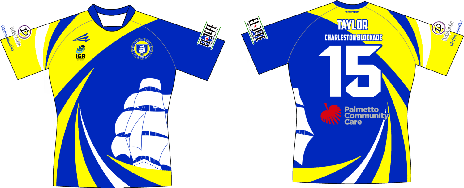 Charleston Blockade Custom Pro-Premier Rugby Jersey #J1c
