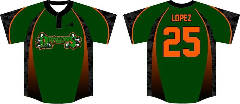 Northeast Dragons Baseball Custom Jersey Design #3b