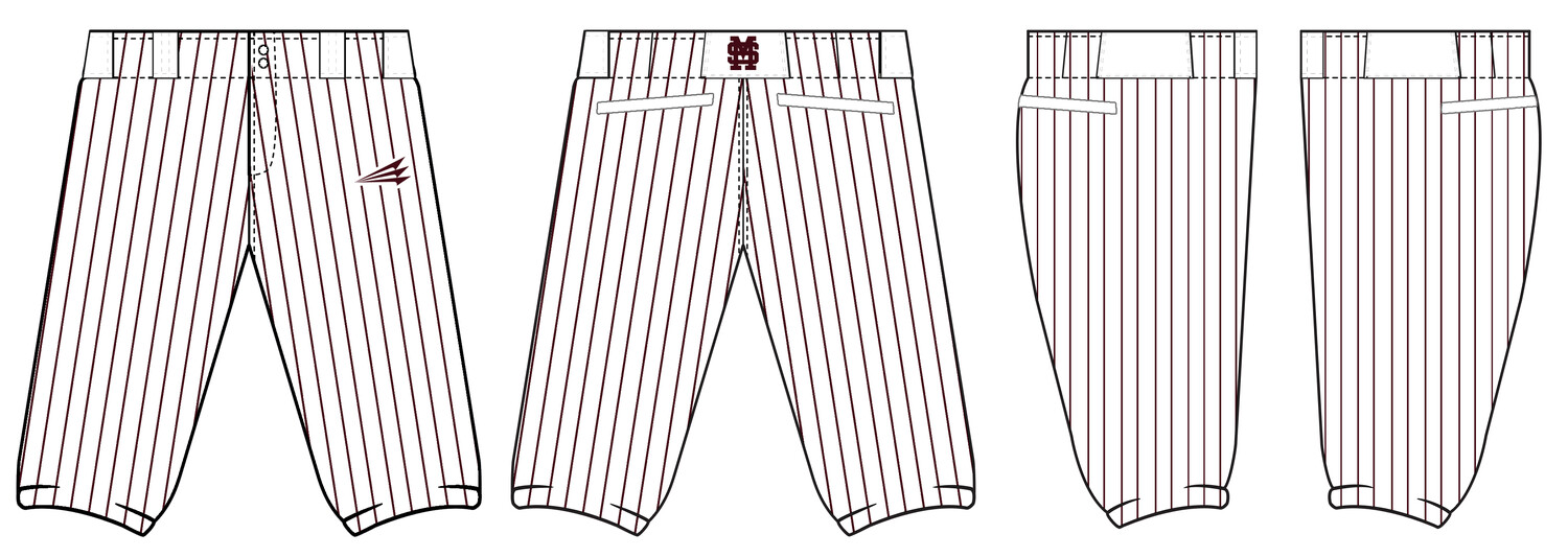 Mississippi Sixers (Max Sports) Stacheman Elite Custom Knicker Baseball Pants #BP1B