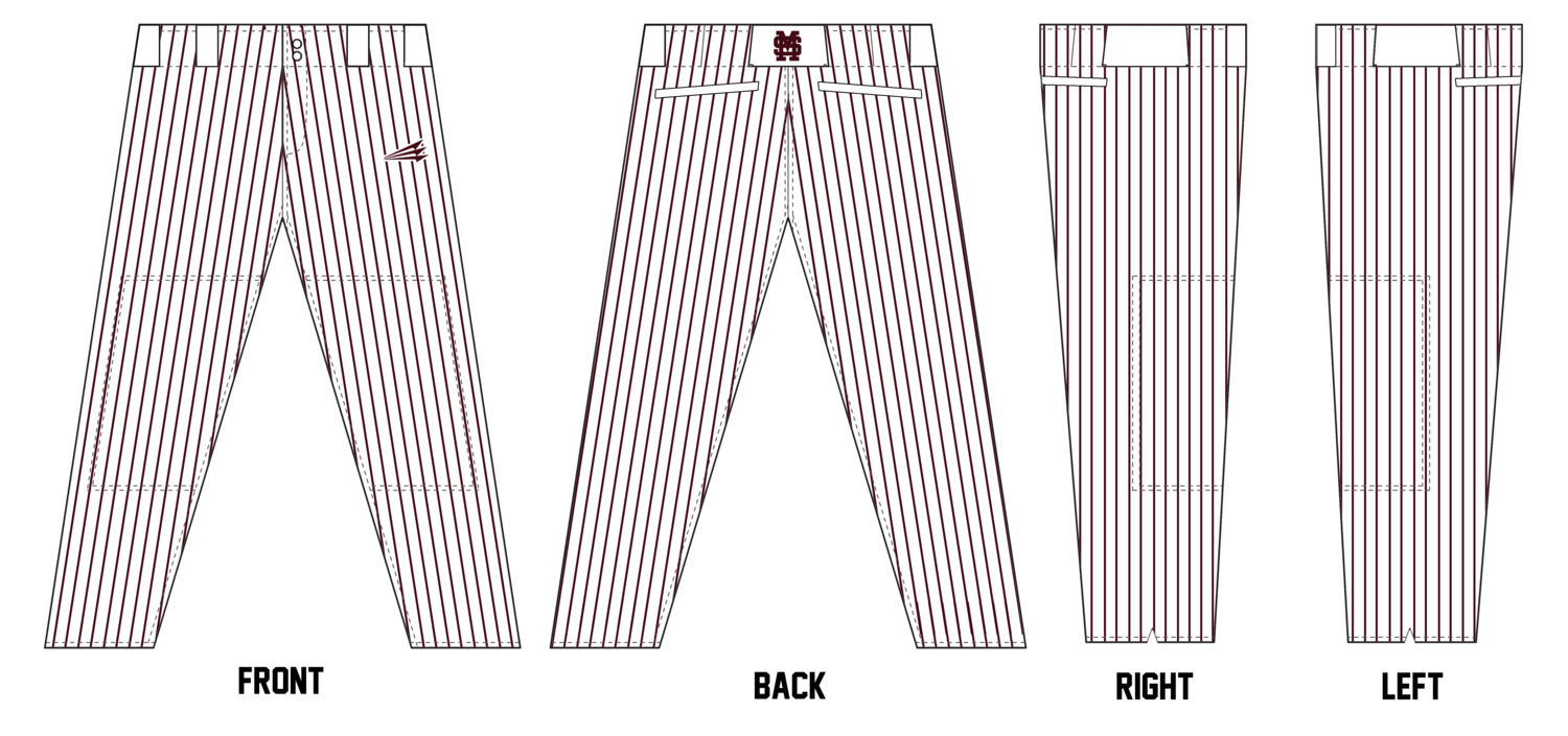 Mississippi Sixers (Max Sports) Stacheman Elite Custom Long Baseball Pants #BP1A