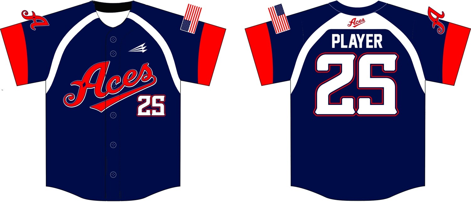MN Aces Custom Baseball Jersey Design #1C