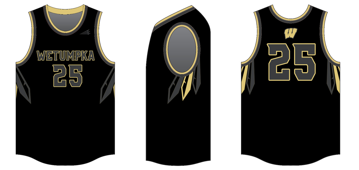 Wetumpka Indians Custom MicroQuad Basketball Jersey #5F
