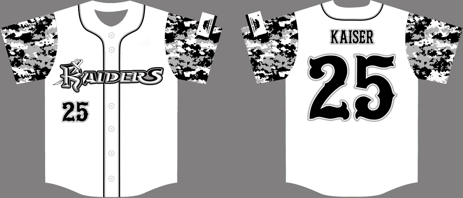 Raiders Baseball Custom Baseball Jersey #2