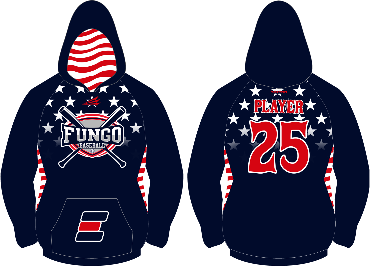 Fungo Elite Baseball Custom Vulcan Hoodie #VH14