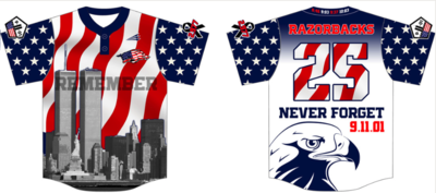 New England Razorbacks Baseball Custom NanoDri Jersey #J3