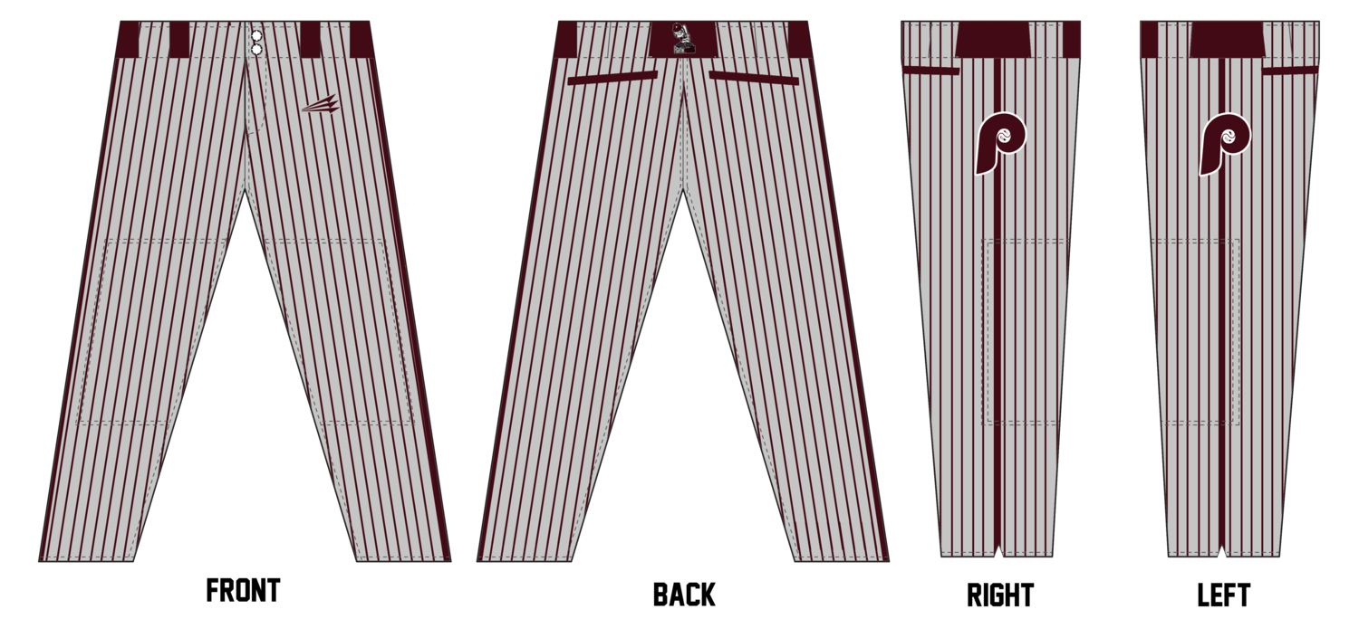 Lithia Springs Fightin Phillies Custom Stacheman Elite Long Baseball Pants #BP1
