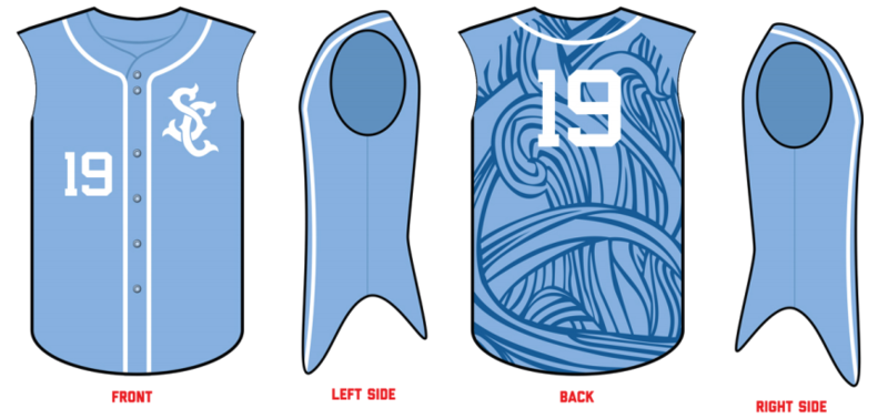 Surf City Custom NanoDri Sleeveless Baseball Jersey #J1